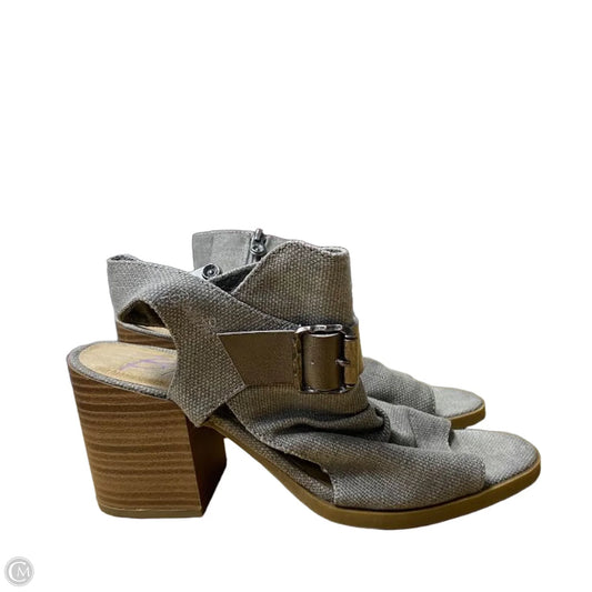 Sandals Heels Block By Blowfish In Grey, Size: 8.5