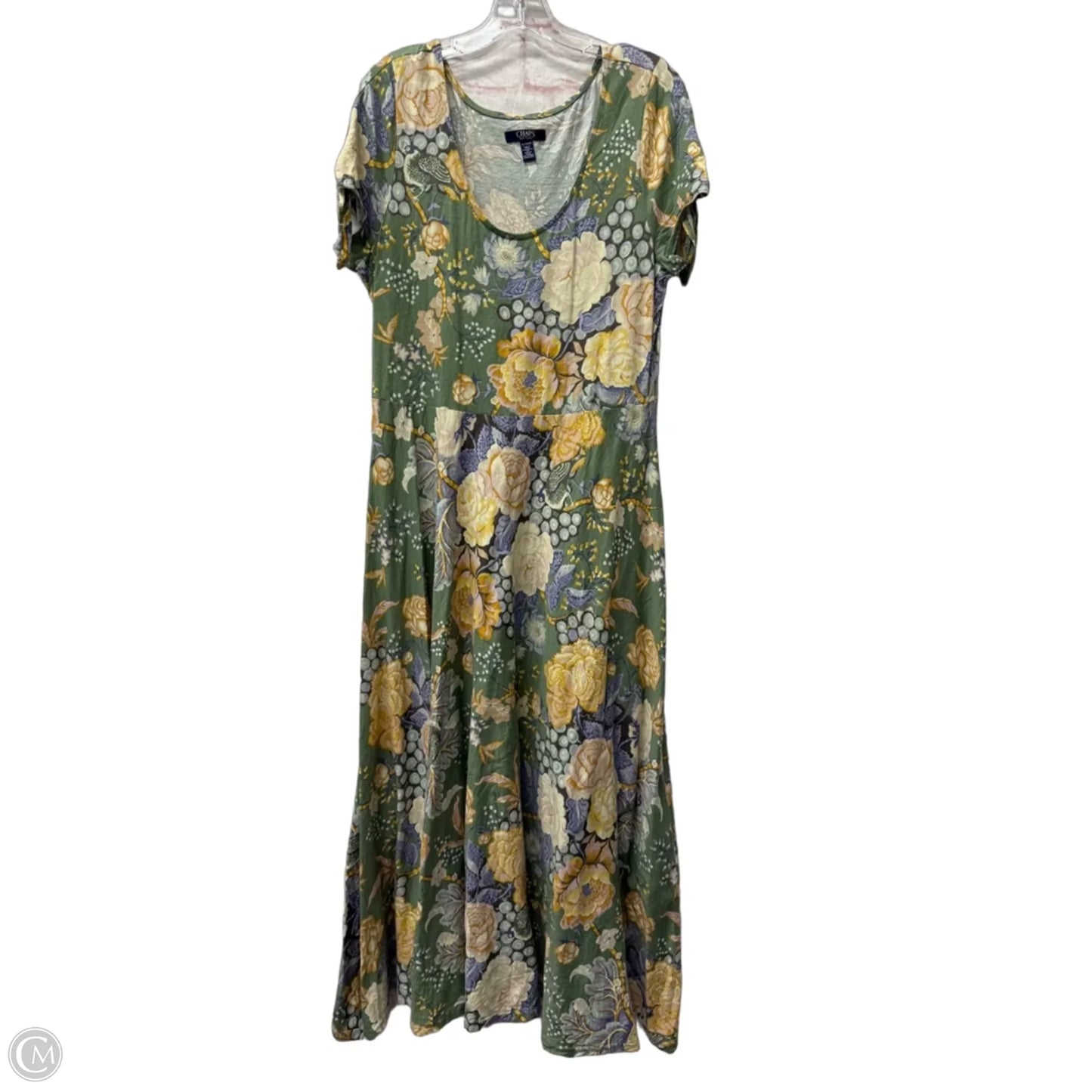 Dress Casual Maxi By Chaps In Green & Orange, Size: Xl