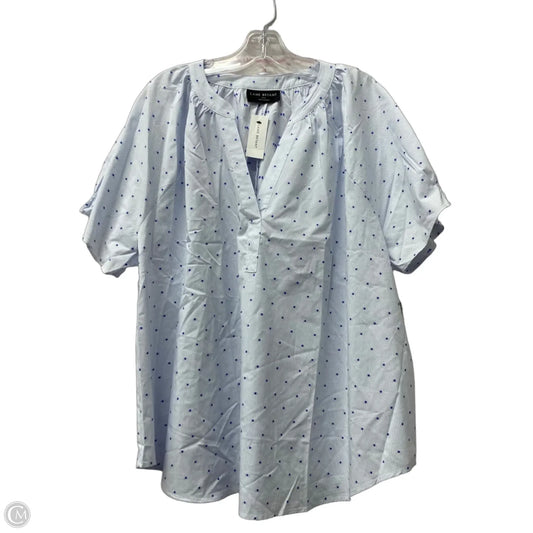 Top Short Sleeve By Lane Bryant In Blue, Size: 1x