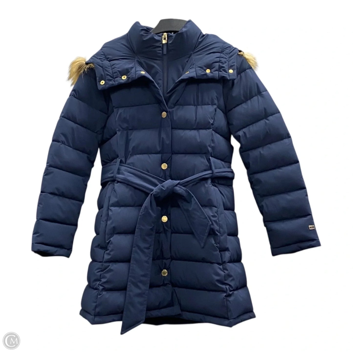 Coat Puffer & Quilted By Tommy Hilfiger In Navy, Size: M