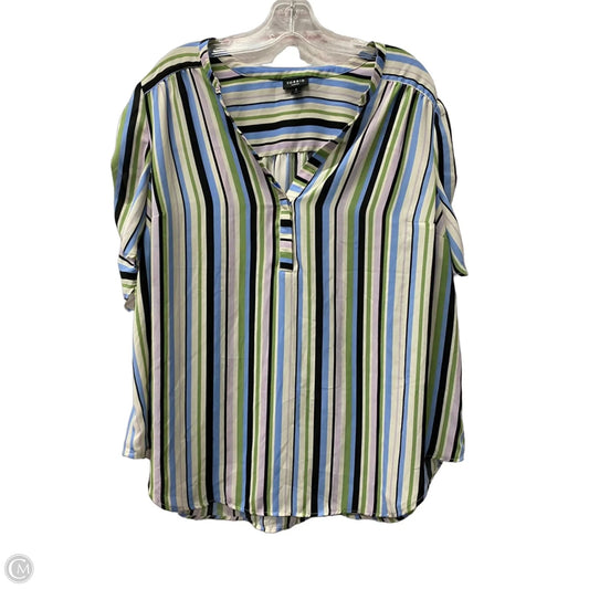 Top Short Sleeve By Torrid In Blue & Green, Size: 2x