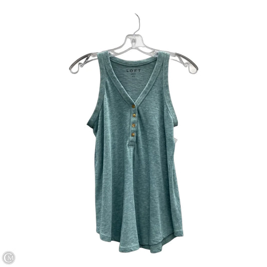 Top Sleeveless By Loft In Green, Size: Xs