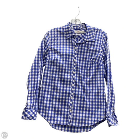 Top Long Sleeve By Vineyard Vines In Blue, Size: Xs