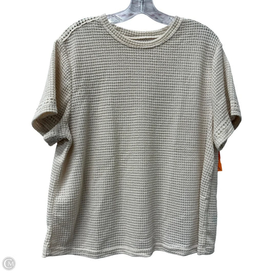 Top Short Sleeve By Shein In Cream, Size: 2x