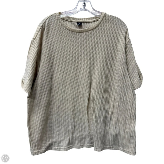 Top Short Sleeve By Shein In Cream, Size: 2x