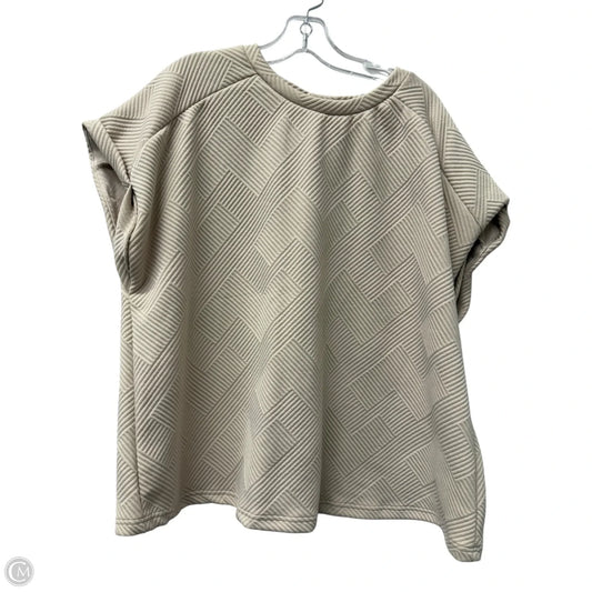 Top Short Sleeve By Shein In Tan, Size: 2x