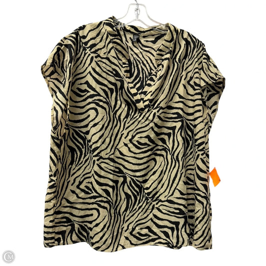 Top Short Sleeve By Shein In Tan, Size: 3x