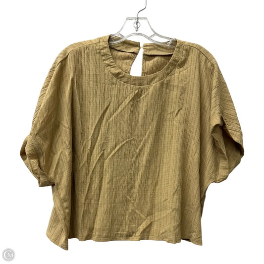 Top Short Sleeve By Shein In Tan, Size: 2x