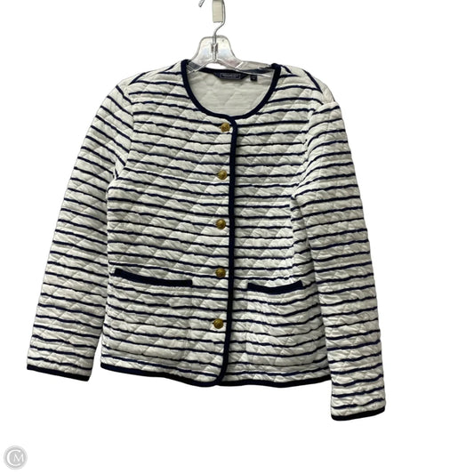 Cardigan By Vineyard Vines In Blue & White, Size: S
