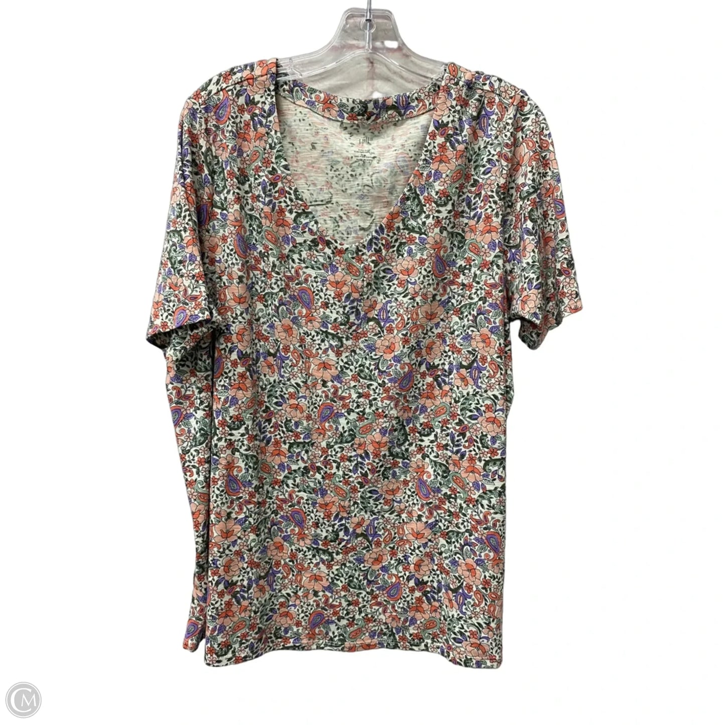 Top Short Sleeve By J. Jill In Pink, Size: Xl