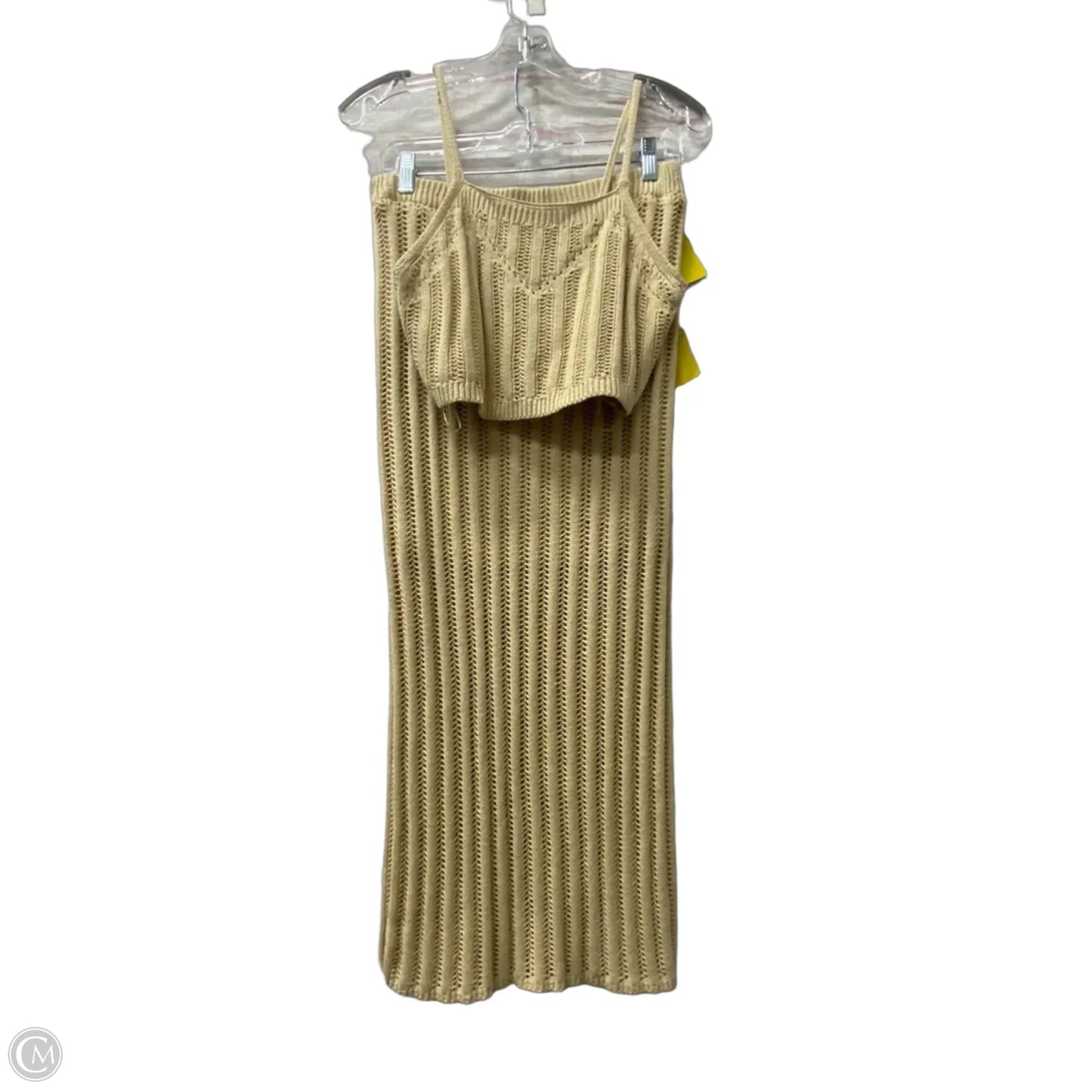 Skirt Set 2pc By Freshman In Beige, Size: M