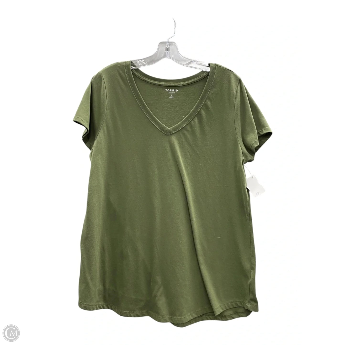 Top Short Sleeve Basic By Torrid In Green, Size: 1x