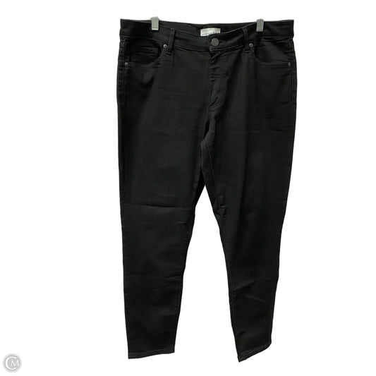 Jeans Straight By Loft In Black, Size: 14
