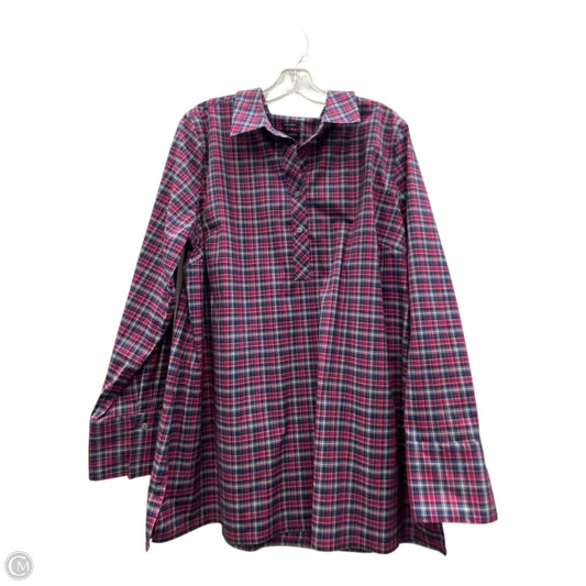 Top Long Sleeve By Talbots In Pink, Size: 1x