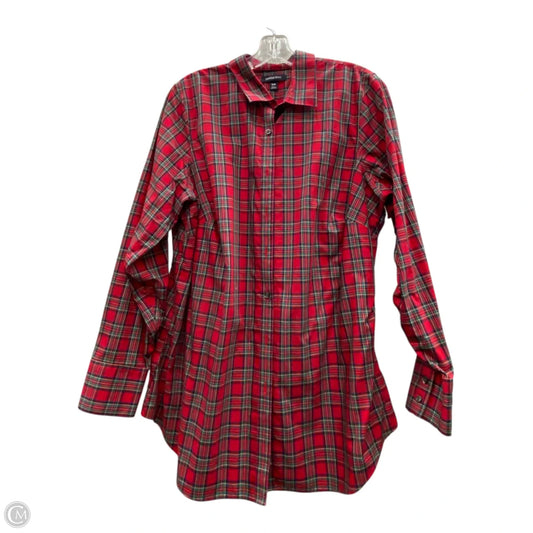 Top Long Sleeve By Lands End In Red, Size: Xl