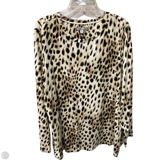 Top Long Sleeve By Chicos In Animal Print, Size: 1x