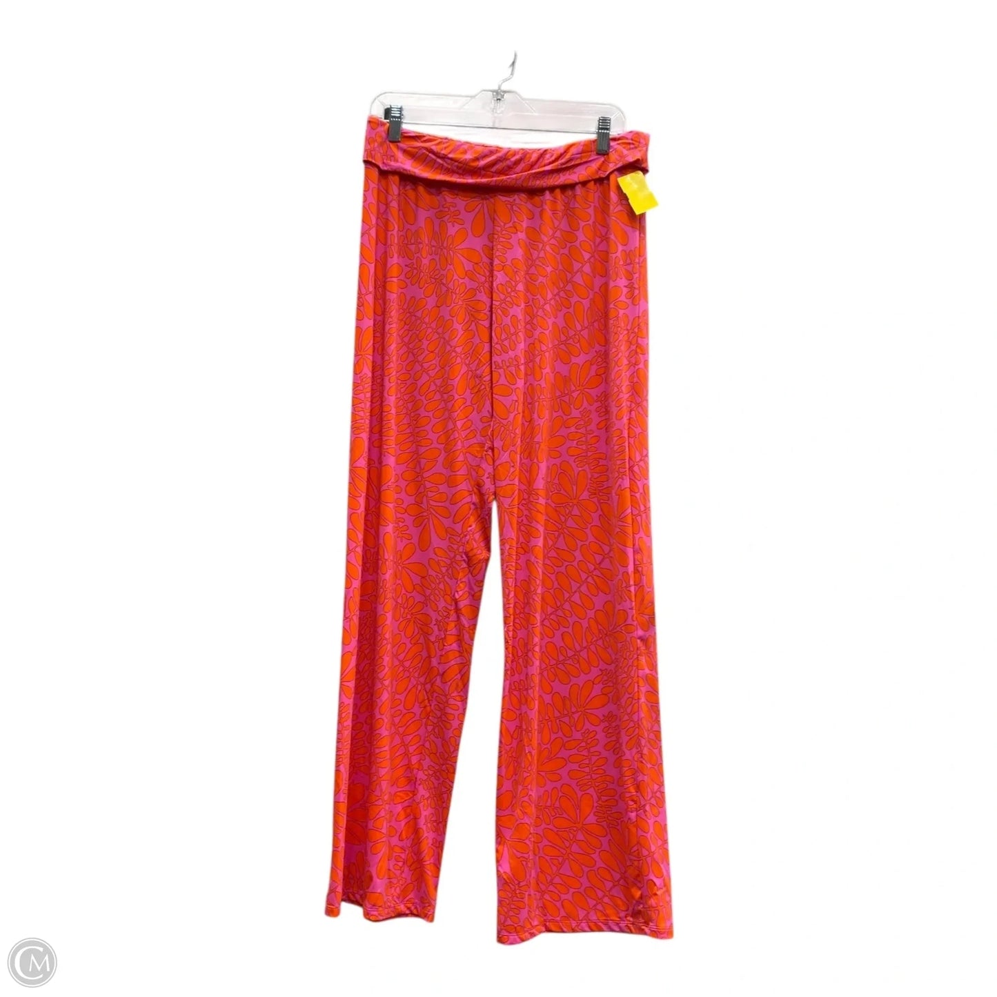 Top 2pc Short Sleeve By Trina Turk In Orange & Pink, Size: L