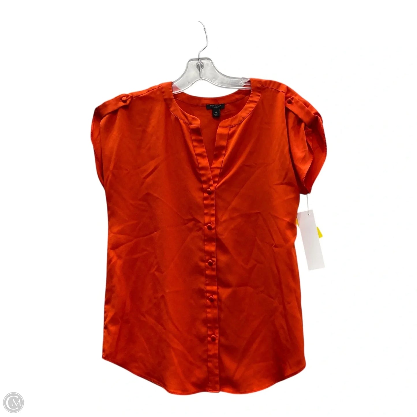 Top Short Sleeve Basic By Ann Taylor In Orange, Size: Xsp