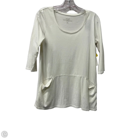 Top Long Sleeve By J. Jill In White, Size: Xsp