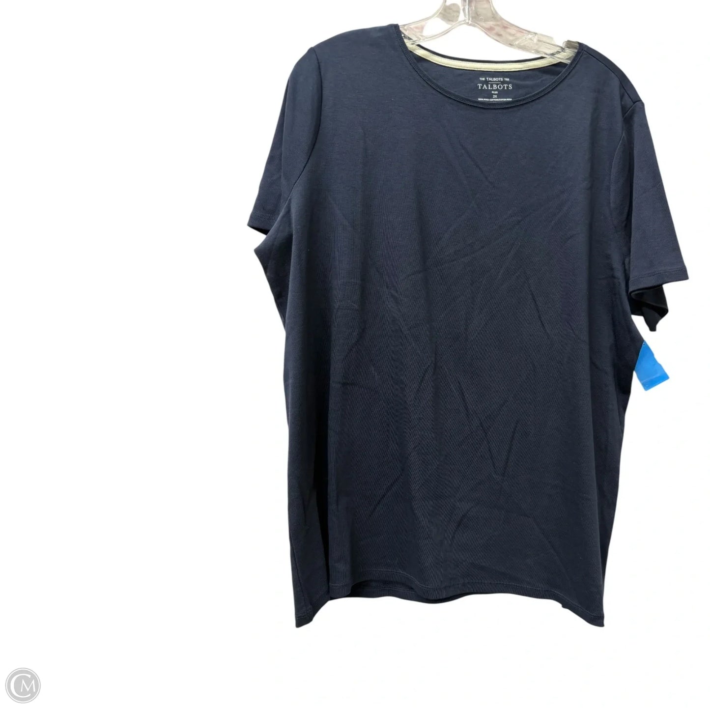 Top Short Sleeve By Talbots In Blue, Size: 2x