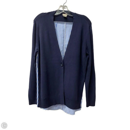Top Long Sleeve By Chicos In Blue & White, Size: M