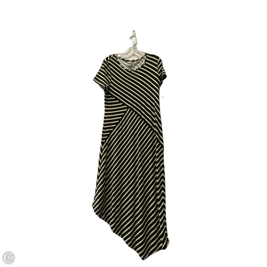 Dress Casual Maxi By Chicos In Black & White, Size: M