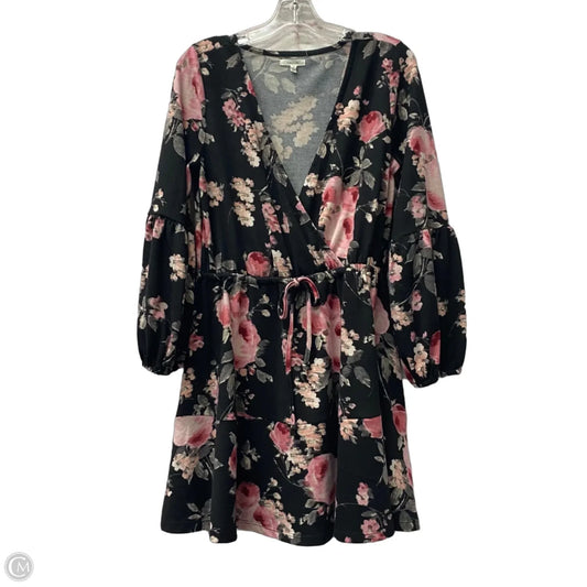 Dress Casual Short By Maurices In Black & Pink, Size: M