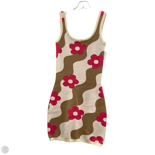 Dress Casual Short By Bailey Rose In Cream & Pink, Size: S