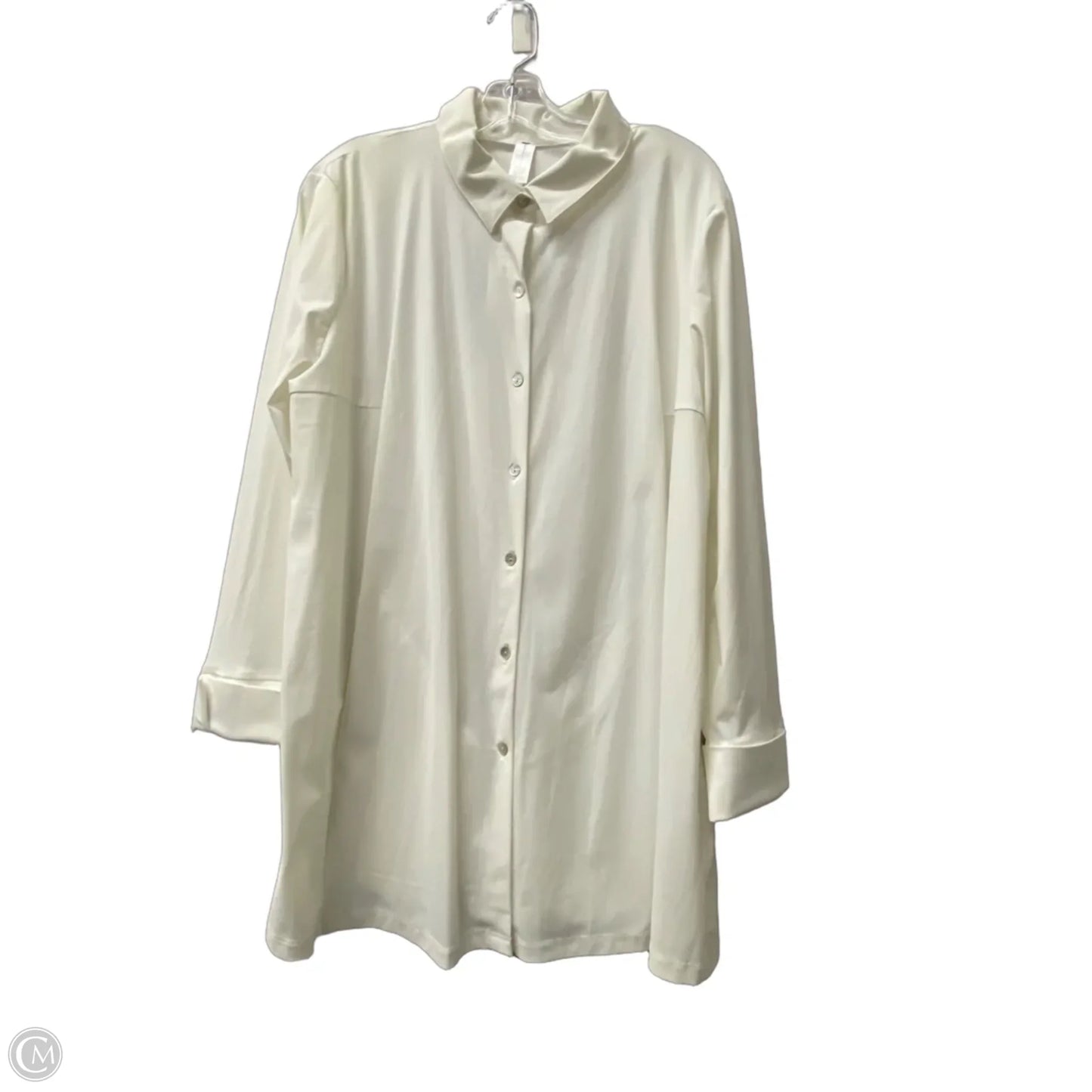 Top 3/4 Sleeve By Cme In Cream, Size: Xl
