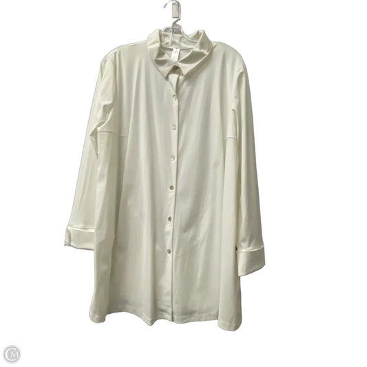 Top 3/4 Sleeve By Cme In Cream, Size: Xl