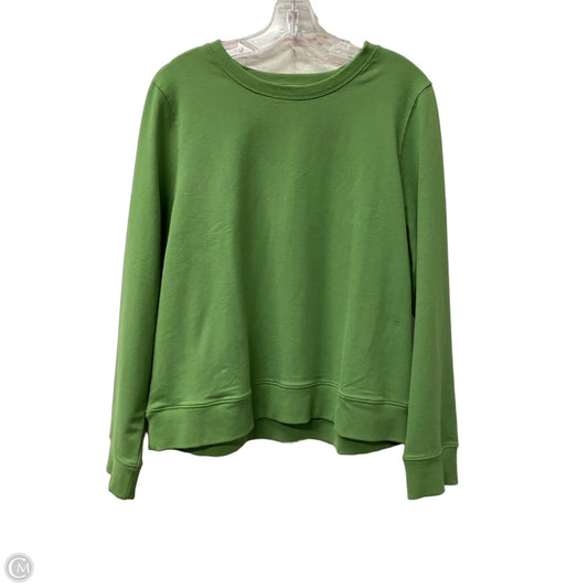 Athletic Sweatshirt Crewneck By Athleta In Green, Size: Xl
