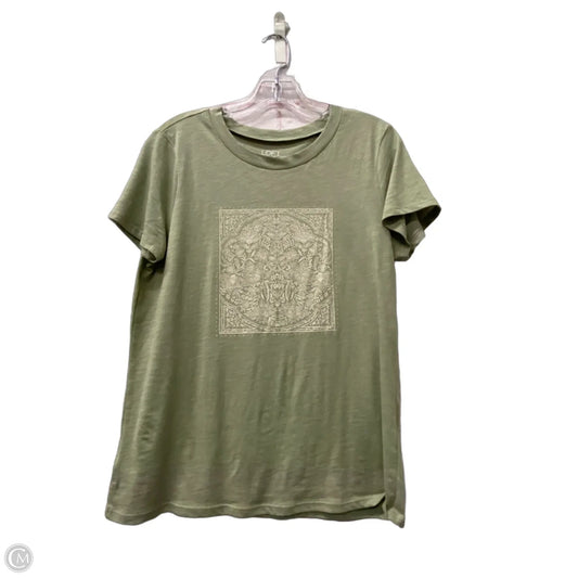 Top Short Sleeve By Loft In Green, Size: M