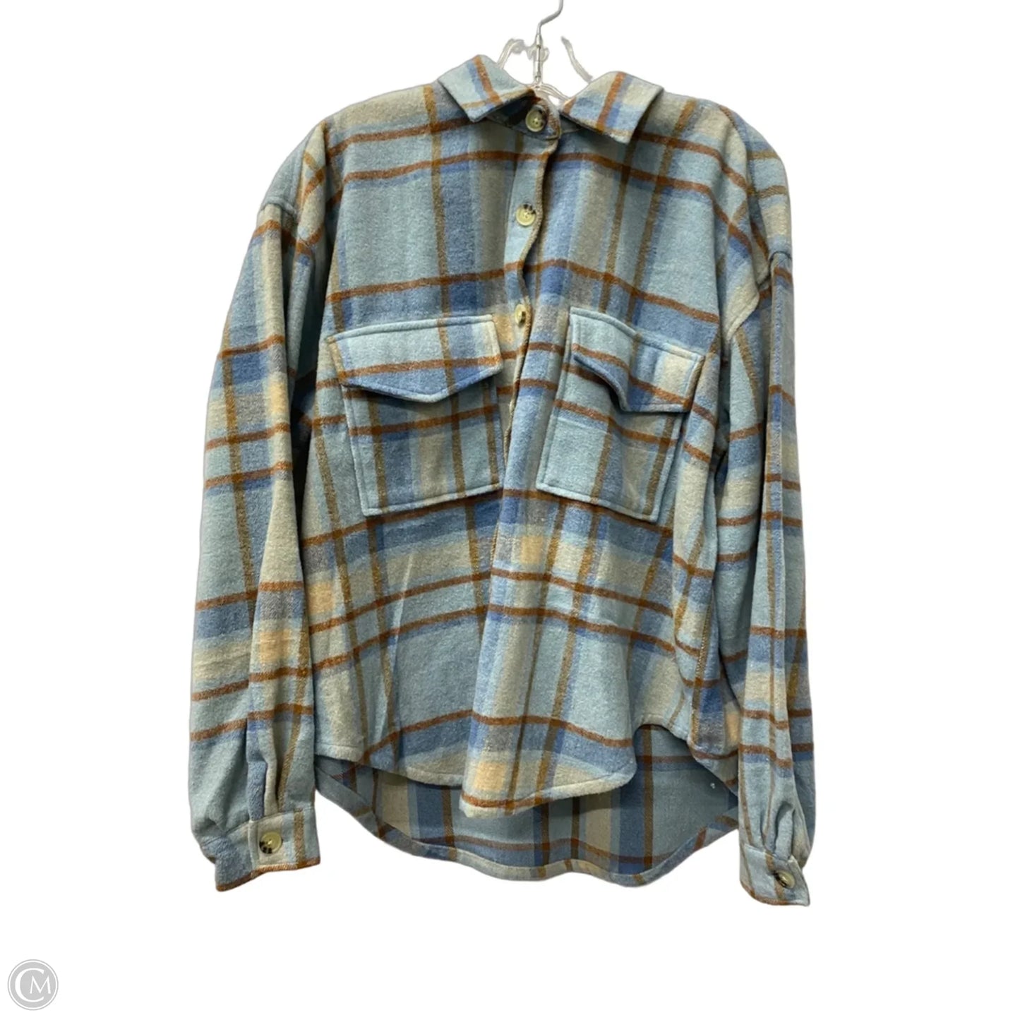 Jacket Shirt By Cme In Blue, Size: M