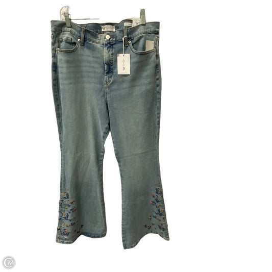 Jeans Flared By Jessica Simpson In Blue Denim, Size: 16