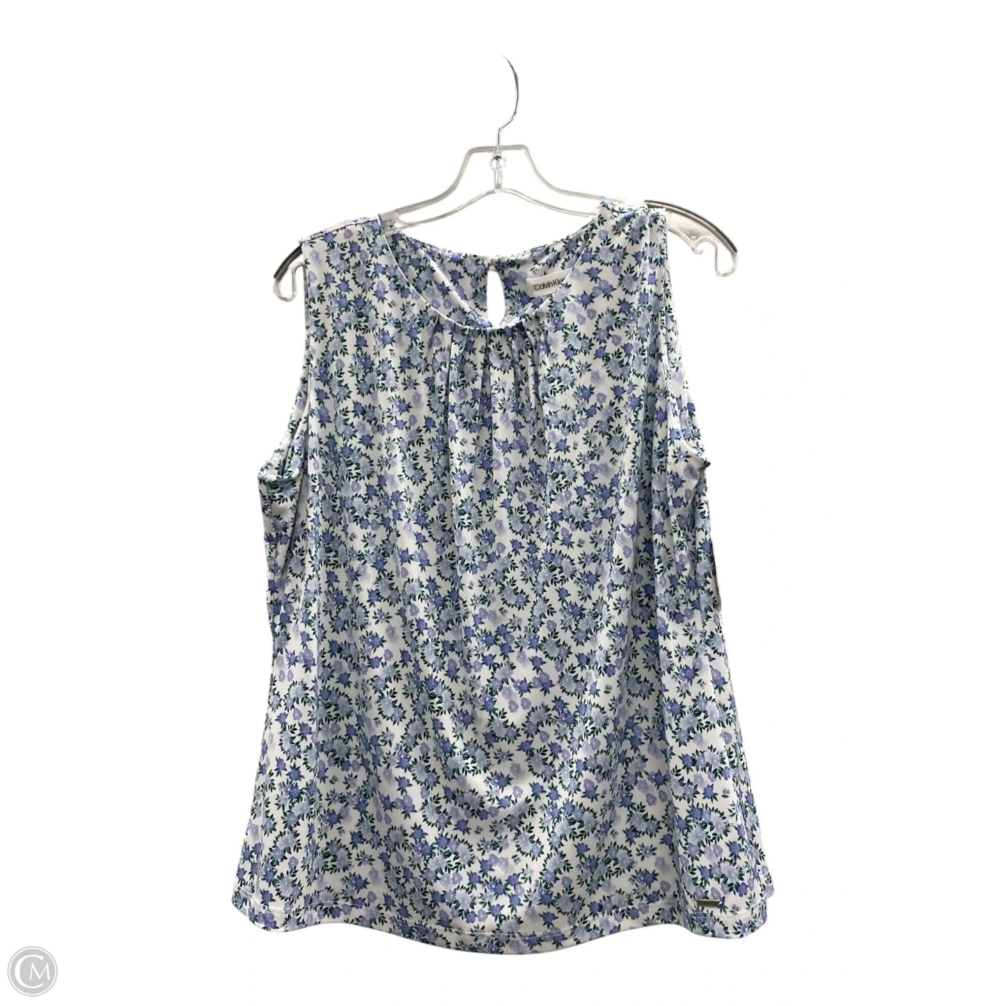 Top Sleeveless By Calvin Klein In Blue, Size: Xl
