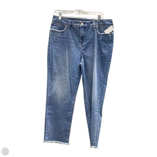 Jeans Cropped By Chicos In Blue Denim, Size: 12