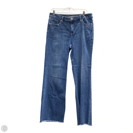 Jeans Flared By Chicos In Blue Denim, Size: 10