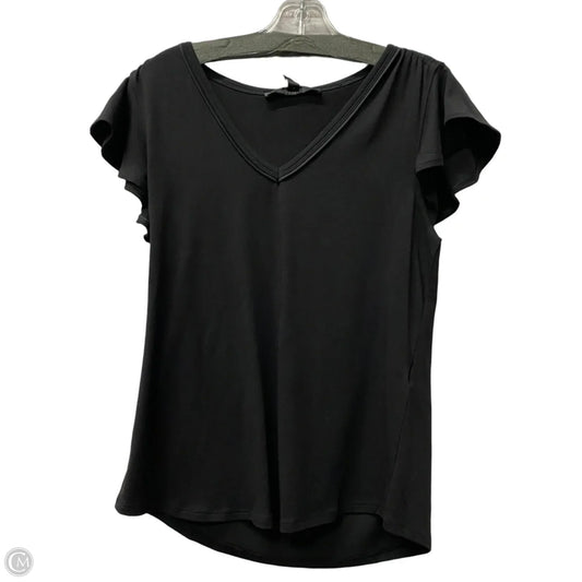 Top Short Sleeve By White House Black Market In Black, Size: S