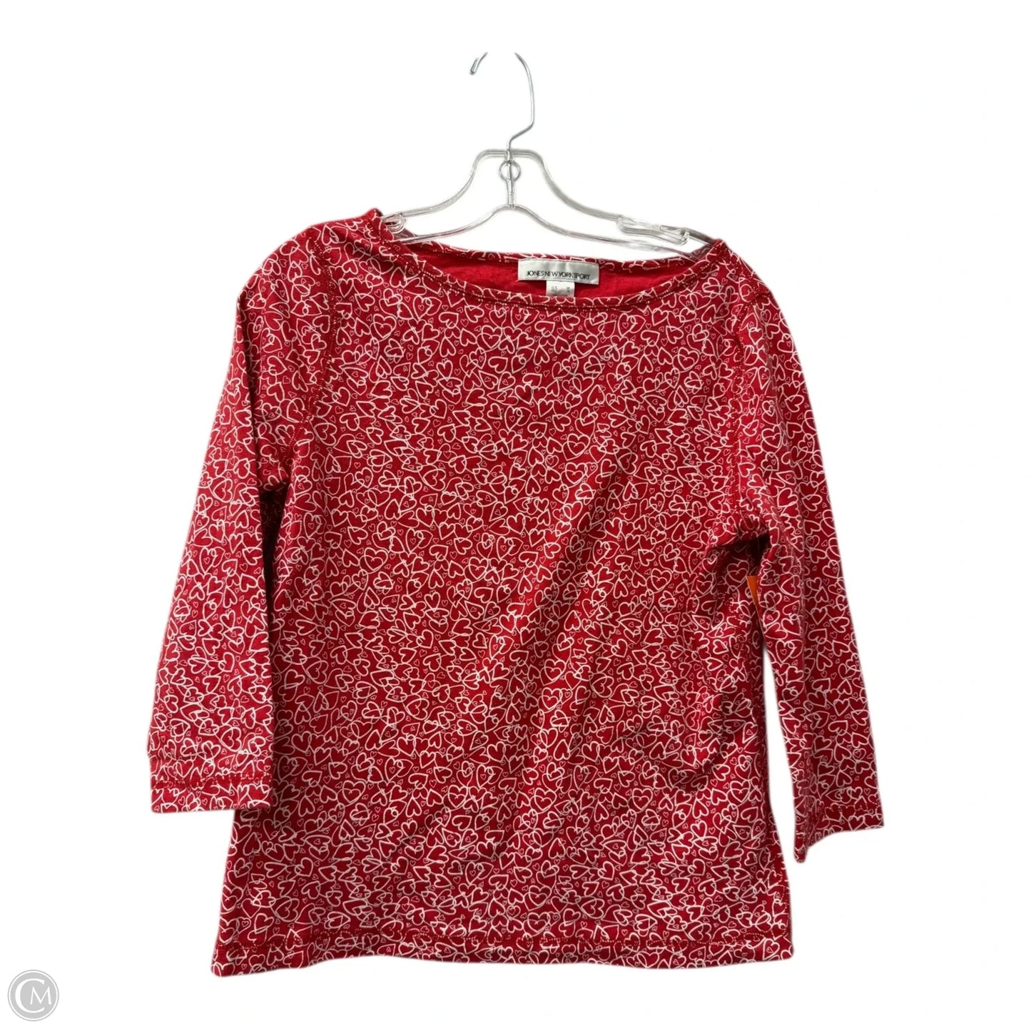 Top Long Sleeve By Jones New York In Red, Size: M