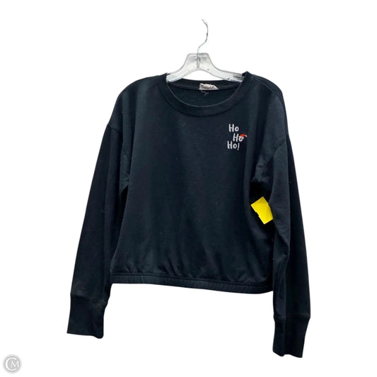 Top 2pc Long Sleeve By Pink Rose In Black, Size: M