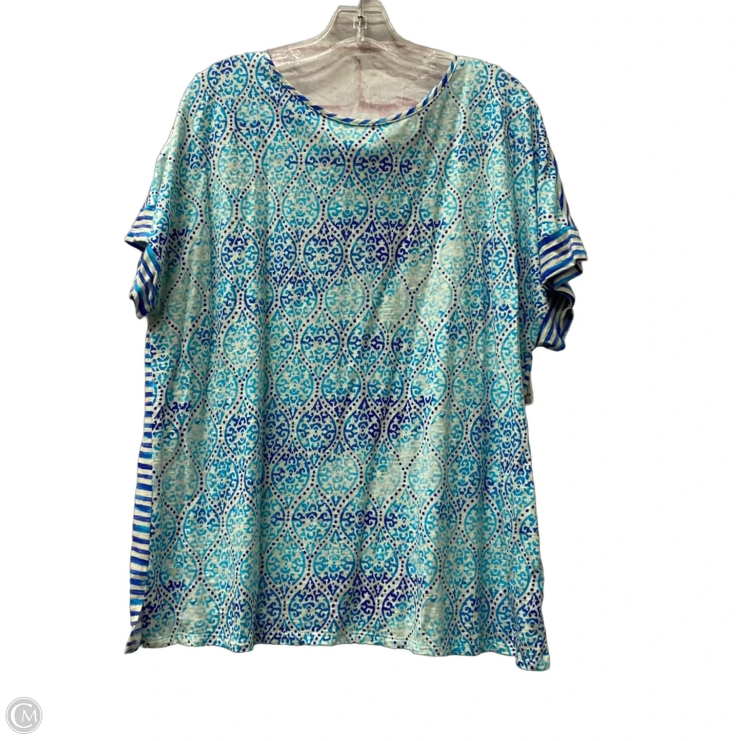 Top Short Sleeve By Chicos In Black, Size: Xl