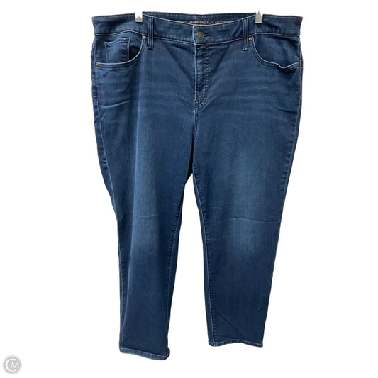 Jeans Flared By Chicos In Blue Denim, Size: 16