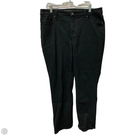 Jeans Straight By Chicos In Black Denim, Size: 14