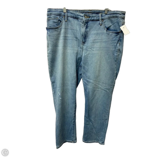 Jeans Cropped By Chicos In Blue Denim, Size: 16