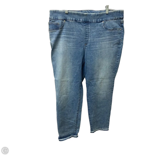 Jeans Straight By Chicos In Blue Denim, Size: 16