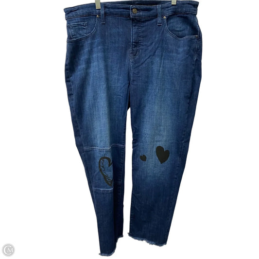 Jeans Cropped By Chicos In Blue Denim, Size: 16