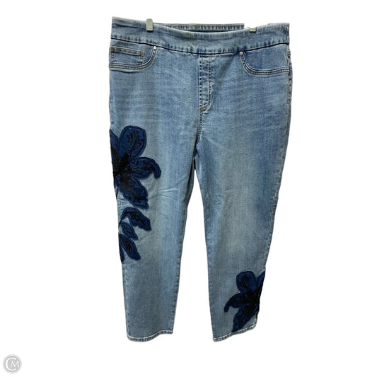 Jeans Jeggings By Chicos In Blue Denim, Size: 16