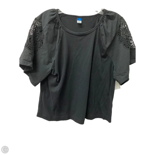 Top Short Sleeve By Old Navy In Black, Size: M