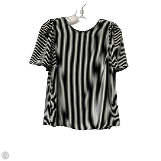 Top Short Sleeve By Ann Taylor In Black & White, Size: Xxsp