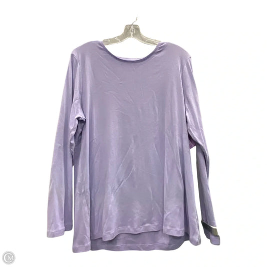 Top Long Sleeve By Chicos In Purple, Size: Xl